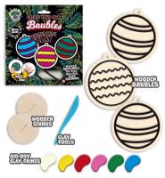 Opakowanie Zestaw do kolorowania plasteliną na drewnie Bąbki