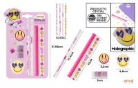 Opakowanie Zestaw do pisania Emoji różowy