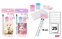 Zestaw do pisania - zajączki / króliki. Wydawca: Cervantes. SmakLiter.pl Opakowanie Zestaw do pisania - zajączki / króliki