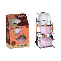 Zestaw garnków metalowych na stojaku. Wydawca: Askato. SmakLiter.pl Opakowanie Zestaw garnków metalowych na stojaku