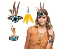 Zestaw Hippie opaska, kolczyki, bransoletka. Wydawca: Boland. SmakLiter.pl Opakowanie Zestaw Hippie opaska, kolczyki, bransoletka