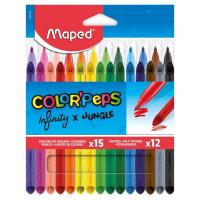 Zestaw Infinity kredki 15szt+flamastry Jungle 12sz. Wydawca: Maped. SmakLiter.pl Opakowanie Zestaw Infinity kredki 15szt+flamastry Jungle 12sz