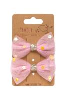 Zestaw klipsów z kokardami i cekinami. Wydawca: Coralico. SmakLiter.pl Opakowanie Zestaw klipsów z kokardami i cekinami