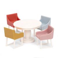 Zestaw mebli do jadalni do domku dla lalek basic. Wydawca: MICKI. SmakLiter.pl Opakowanie Zestaw mebli do jadalni do domku dla lalek basic