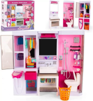 Zestaw mebli łazienkowych do domku dla lalek. Wydawca: Lena. SmakLiter.pl Opakowanie Zestaw mebli łazienkowych do domku dla lalek