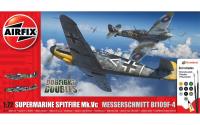 Opakowanie Zestaw modelarski z farbami Airfix 2 Samoloty Spitfire Mk.Vc vs Bf109F-4