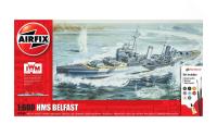 Opakowanie Zestaw modelarski z farbami Airfix Okręt HMS Belfast
