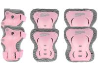 Zestaw ochraniaczy Shield r. L różowy. Wydawca: Spokey. SmakLiter.pl Opakowanie Zestaw ochraniaczy Shield r. L różowy