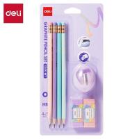 Opakowanie Zestaw ołówki HB Macaron 4szt. + gumka 2szt.+ temperówka 1szt. blister