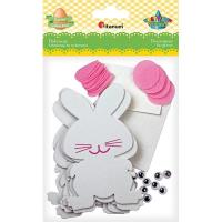 Opakowanie Zestaw piankowe zające biało-różowe 61x98mm 6szt
