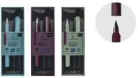 Opakowanie Zestaw pióro wieczne + 2 naboje w etui Academy mix