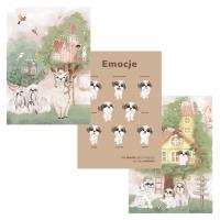 Zestaw Plakatów A4 Emocje 3 sztuki. Wydawca: KAWA PAP. SmakLiter.pl Opakowanie Zestaw Plakatów A4 Emocje 3 sztuki