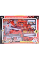 Zestaw pojazdów strażackich. Wydawca: Merkpol. SmakLiter.pl Opakowanie Zestaw pojazdów strażackich