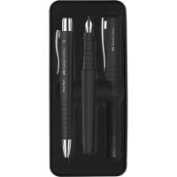 Zestaw prezentowy Poly pióro B + długopis czarny. Wydawca: Faber Castell. SmakLiter.pl Opakowanie Zestaw prezentowy Poly pióro B + długopis czarny