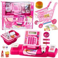 Zestaw sklepowy kasa + koszyk z dźwiękiem. Wydawca: Leantoys. SmakLiter.pl Opakowanie Zestaw sklepowy kasa + koszyk z dźwiękiem