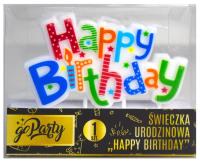 Opakowanie Zestaw świeczek urodzinowych Happy Birthday