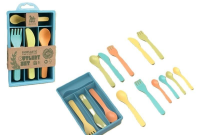 Opakowanie Zestaw sztućców z bioplastiku w pudełku 17el
