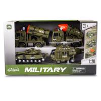 Opakowanie Zestaw wojskowy z czołgiem i ciężarówkami 4el