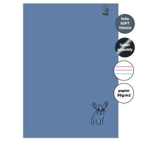 Zeszyt A4 32 kartki w 3 linie kolor 90g Buldog denim. Wydawca: EV-Corp. SmakLiter.pl Opakowanie Zeszyt A4 32 kartki w 3 linie kolor 90g Buldog denim