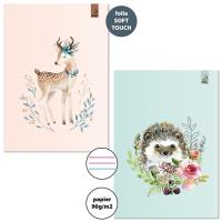 Opakowanie Zeszyt A4/32K 3-linie kolor 90g Jeleń Jeż (6szt)