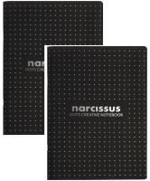 Opakowanie Zeszyt A4 48k kropki Narcissus czarny 2 sztuki