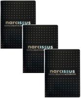 Opakowanie Zeszyt A5 56k kropki Narcissus czarny 3 sztuki