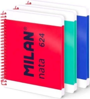 Zeszyt na spirali A5/80K kratka 1918 mix (3szt). Wydawca: MILAN. SmakLiter.pl Opakowanie Zeszyt na spirali A5/80K kratka 1918 mix (3szt)