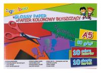 Zeszyt papierów kolorowych błyszczących A5 Gimboo 10 kolorów. Wydawca: Gimboo. SmakLiter.pl Opakowanie Zeszyt papierów kolorowych błyszczących A5 Gimboo 10 kolorów