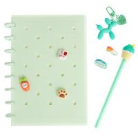 Opakowanie Zeszyt z wpinkami i akcesoriami pastel green DPSG-009