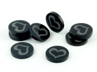 Opakowanie Znaczniki akrylowe czarne połysk - serce