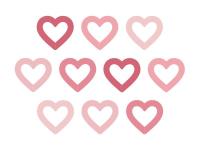 Opakowanie Znaczniki na kieliszki Serca 6.5x6cm mix 10szt