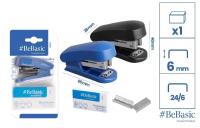 Zszywacz mini + zszywki 24/6 MIX. Wydawca: BeBasic. SmakLiter.pl Opakowanie Zszywacz mini + zszywki 24/6 MIX