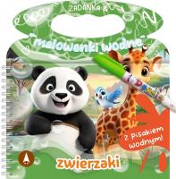 Zwierzaki. Zadanka & malowanki wodne. Autor: Wioleta Żyłowska. SmakLiter.pl Okładka książki Zwierzaki. Zadanka & malowanki wodne