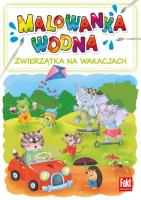 Zwierzątka na wakacjach. Malowanka wodna. Autor:   Praca zbiorowa. SmakLiter.pl Okładka książki Zwierzątka na wakacjach. Malowanka wodna