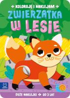 Okładka książki Zwierzątka w lesie. Duże naklejki od 3 lat. Koloruję i naklejam