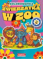 Okładka książki Zwierzątka w zoo. Kolorowanka z naklejkami