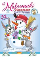 Zwierzątka- zimowe zabawy. Malowanki. Autor: Kruszewski Włodzimierz, Ernest Błędowski. SmakLiter.pl Okładka książki Zwierzątka- zimowe zabawy. Malowanki