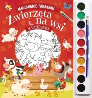 Zwierzęta na wsi. Malowanie farbkami. Autor: Izabella Sieńko-Holewa. SmakLiter.pl Okładka książki Zwierzęta na wsi. Malowanie farbkami