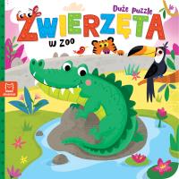 Zwierzęta w zoo. Duże puzzle. Autor: Michalec Bogusław. SmakLiter.pl Okładka książki Zwierzęta w zoo. Duże puzzle