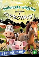 Zwierzęta wiejskie. Zadanka & farbowanki. Autor: Monika Ślizowska. SmakLiter.pl Okładka książki Zwierzęta wiejskie. Zadanka & farbowanki