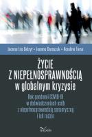 Życie z niepełnosprawnością w globalnym kryzysie. Autor: Belzyt Joanna. SmakLiter.pl Okładka książki Życie z niepełnosprawnością w globalnym kryzysie